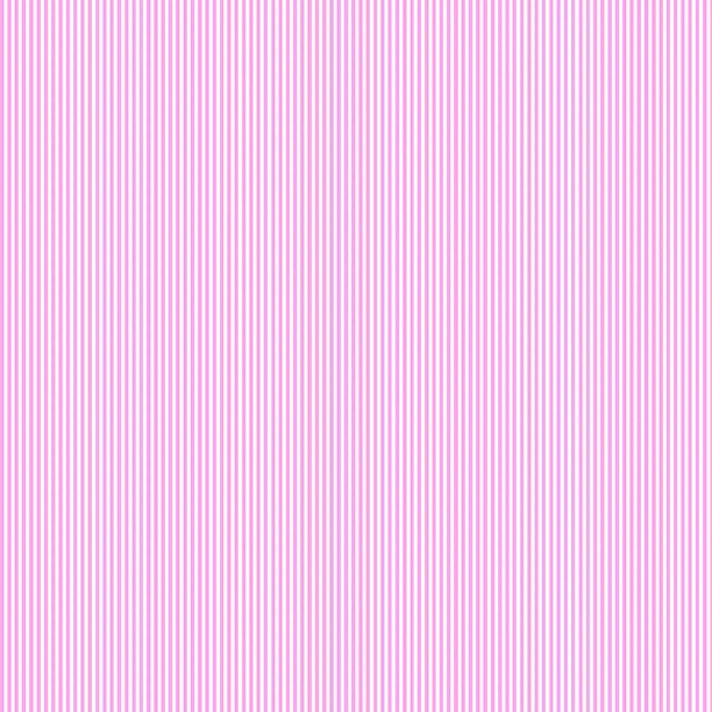 Wilmington Prints-Pinstripes-Bubblegum Pink