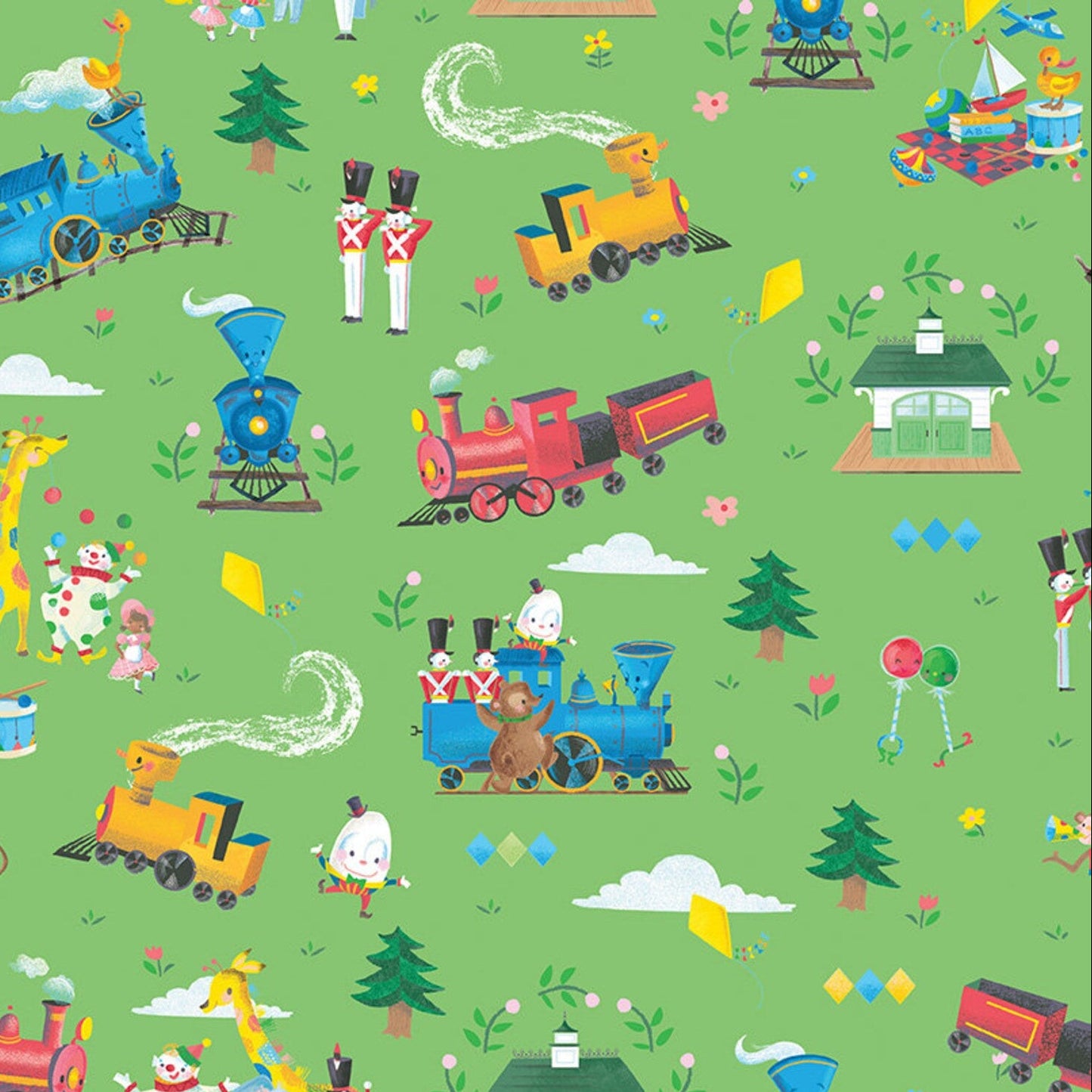 Riley Blake-C9990-Green-The Little Engine That Could