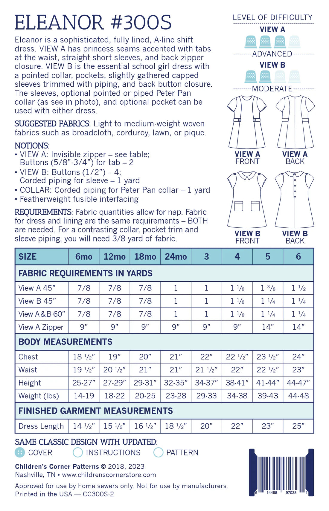 Children's Corner Patterns - Eleanor