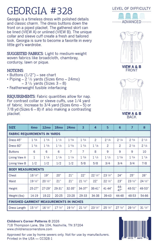 Children's Corner Patterns - Georgia