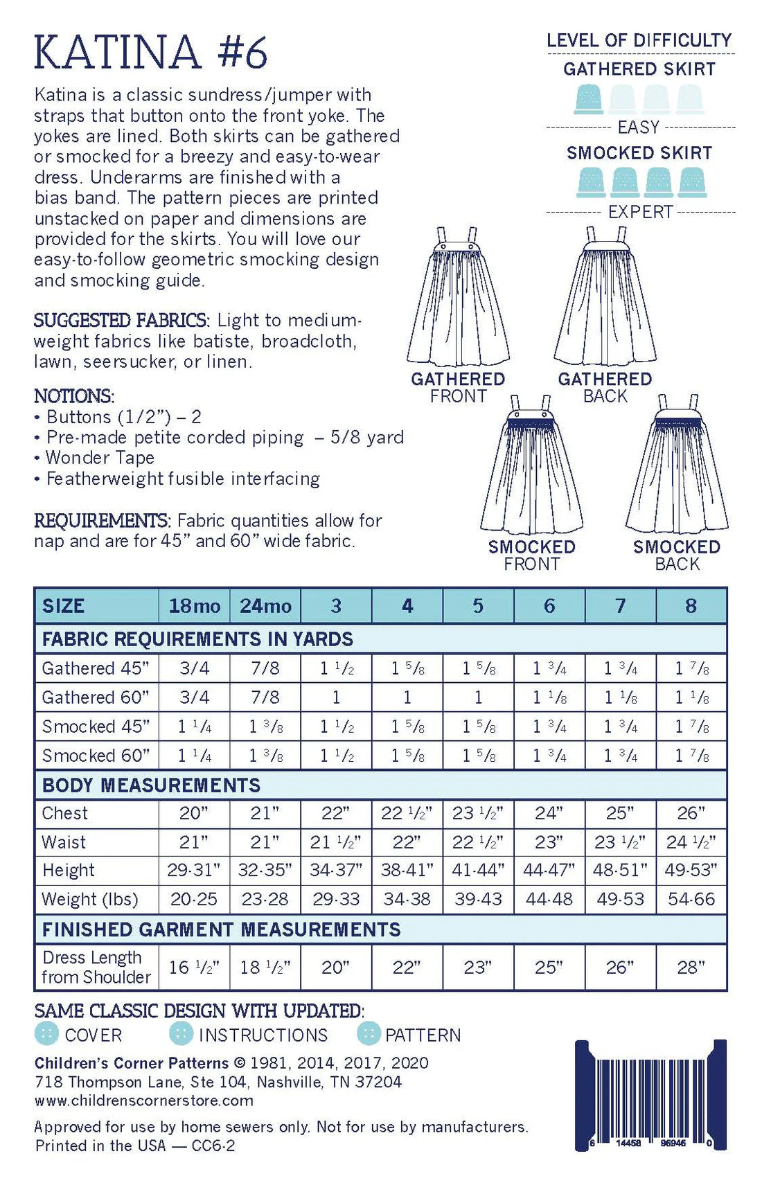 Children's Corner Patterns - Katina
