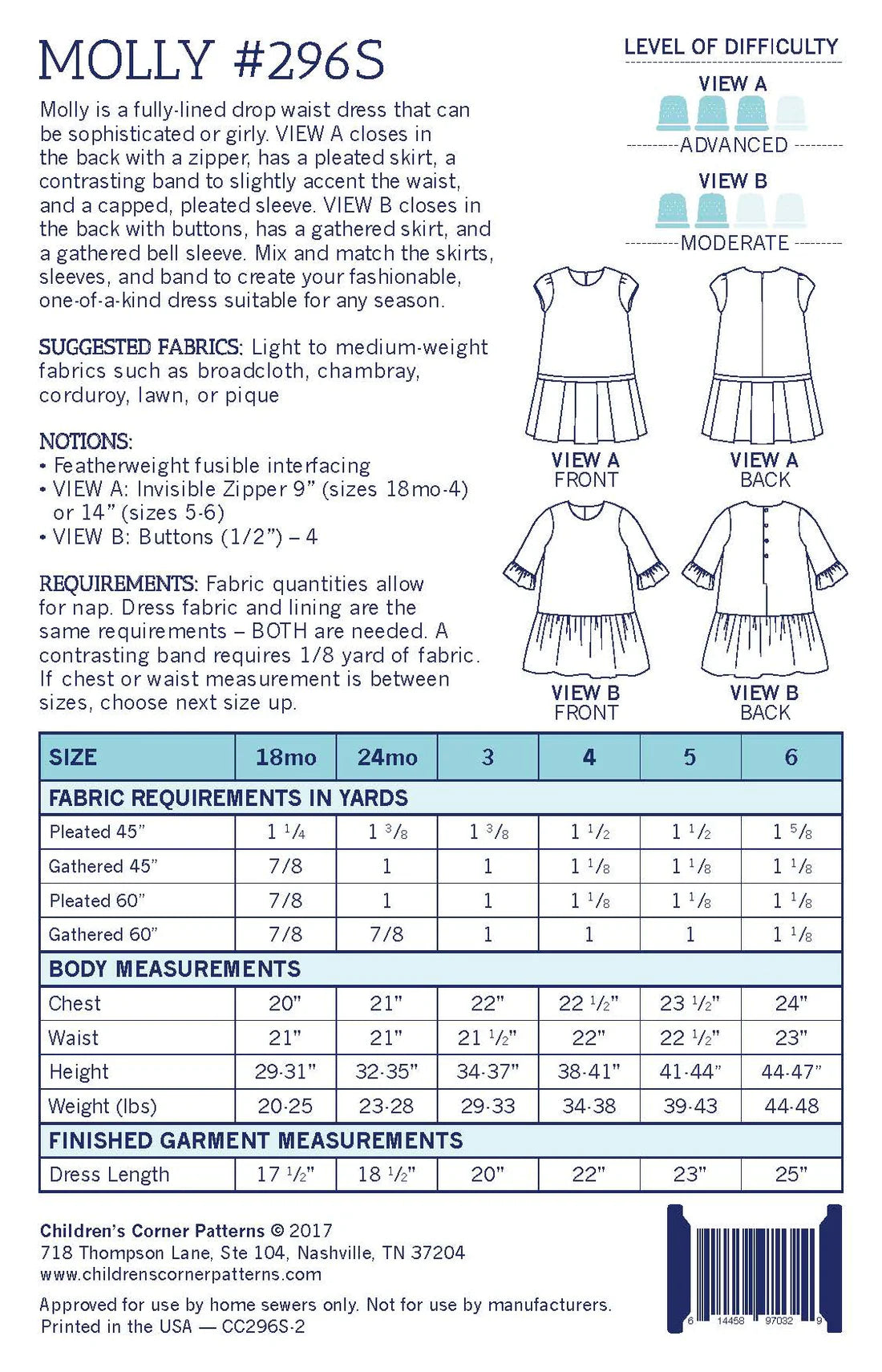 Children's Corner Patterns - Molly