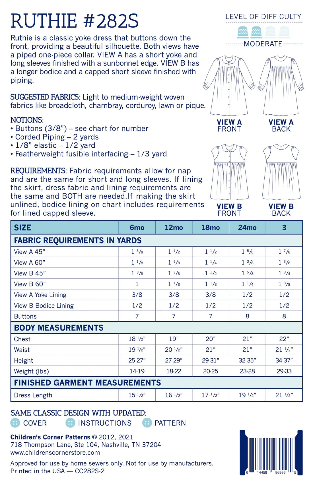 Children's Corner Patterns - Ruthie