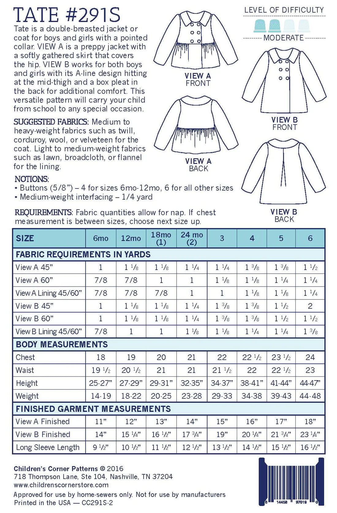 Children's Corner Patterns - Tate