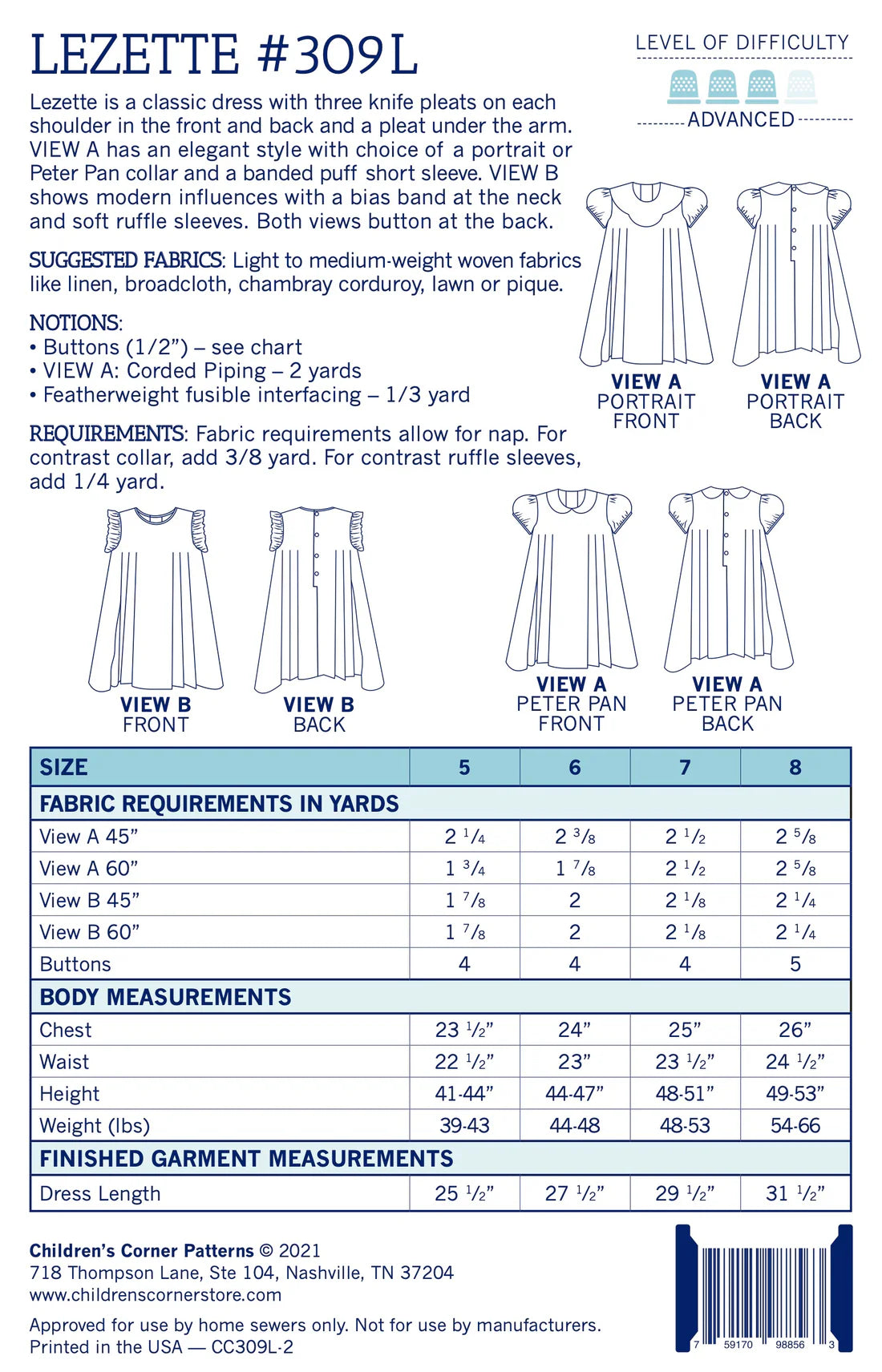 Children's Corner Patterns - Lezette
