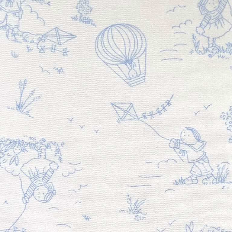 Fabric Finders Print #2462-Children, Kites & Hot Air Balloon Toile