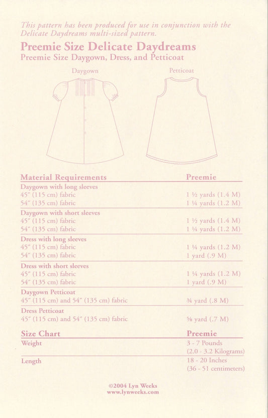 Especially for You-Preemie Size Delicate Daydreams