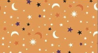 Riley Blake Quilting Cotton-Fab-Boo-Lous Starscatter-C8175 Orange