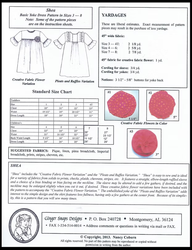 Ginger Snaps Designs-Shea