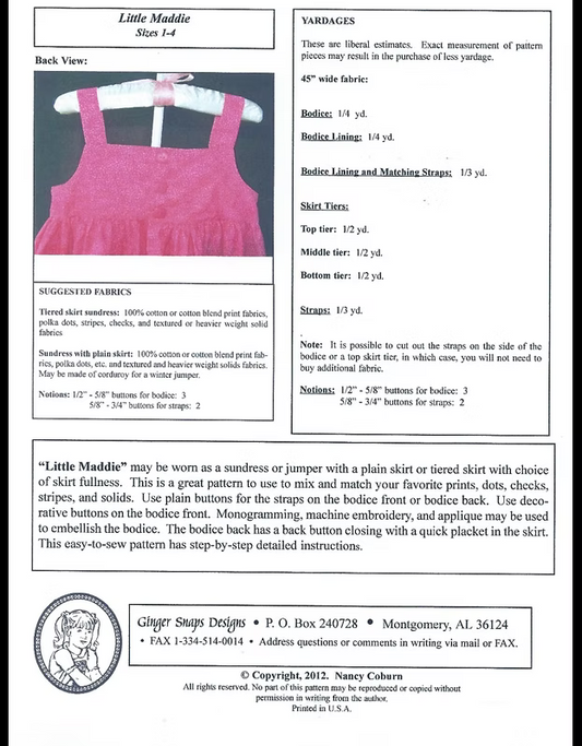 Ginger Snaps Designs-Little Maddie