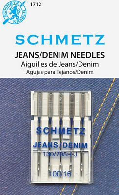 Schmetz Machine Needles 1712-Jeans Needle Size 100/16