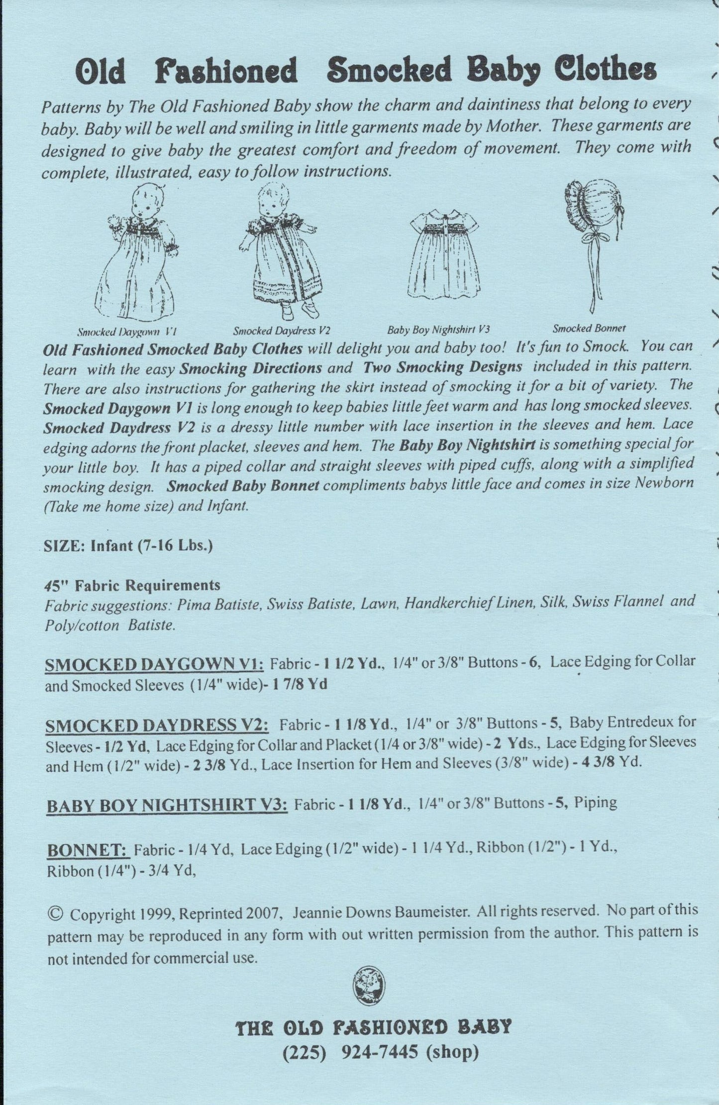 The Old Fashioned Baby - Smocked Baby Clothes