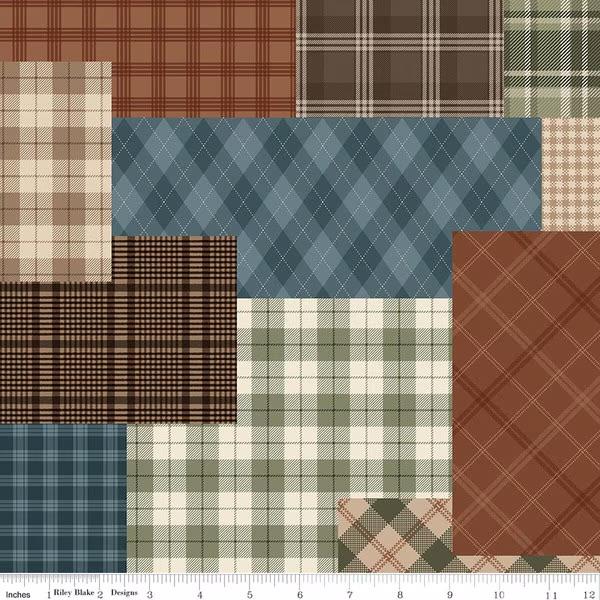 Riley Blake Quilting Cotton-Whispering Pines, Plaid Cheater Print-C17956-Multi