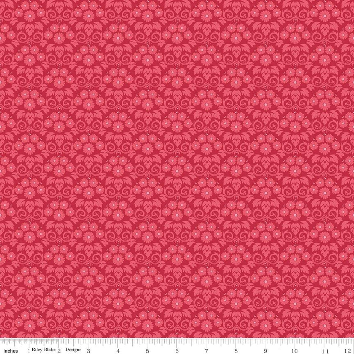 Riley Blake Quilting Cotton-Bluegrass Charm-Damask Red