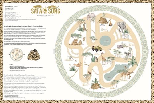 Moda Fabrics Panel-Safari Song-Play Mat Panel-Canvas