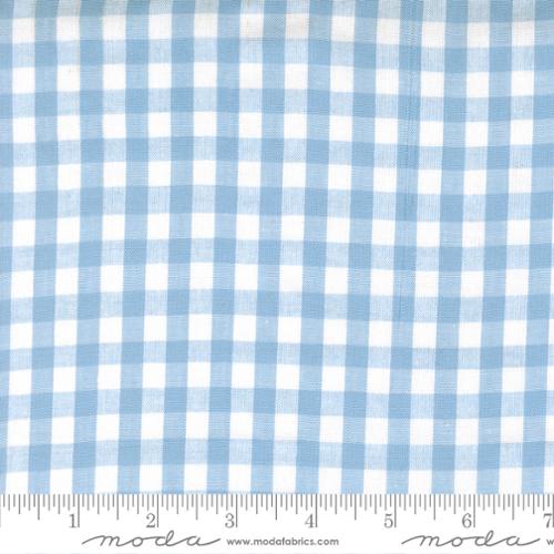 Moda Fabrics Wovens-Stars & Stripes Check 1/2"-Light Blue