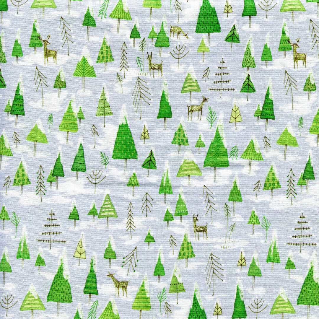Cori Dantini by Blend Fabrics-Wintery Walk-Snow Fun-Aqua