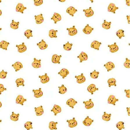 Riley Blake-100 Aker Woods-Pooh Brain-White