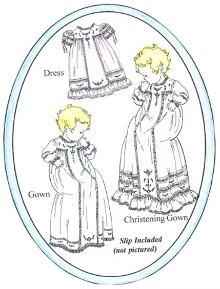The Old Fashioned Baby - Antique T-Yoke Gown, Baby Dress and Christening Gown
