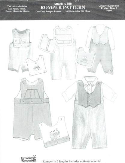 Creative Keepsakes-Attach-A-Bib Romper Pattern