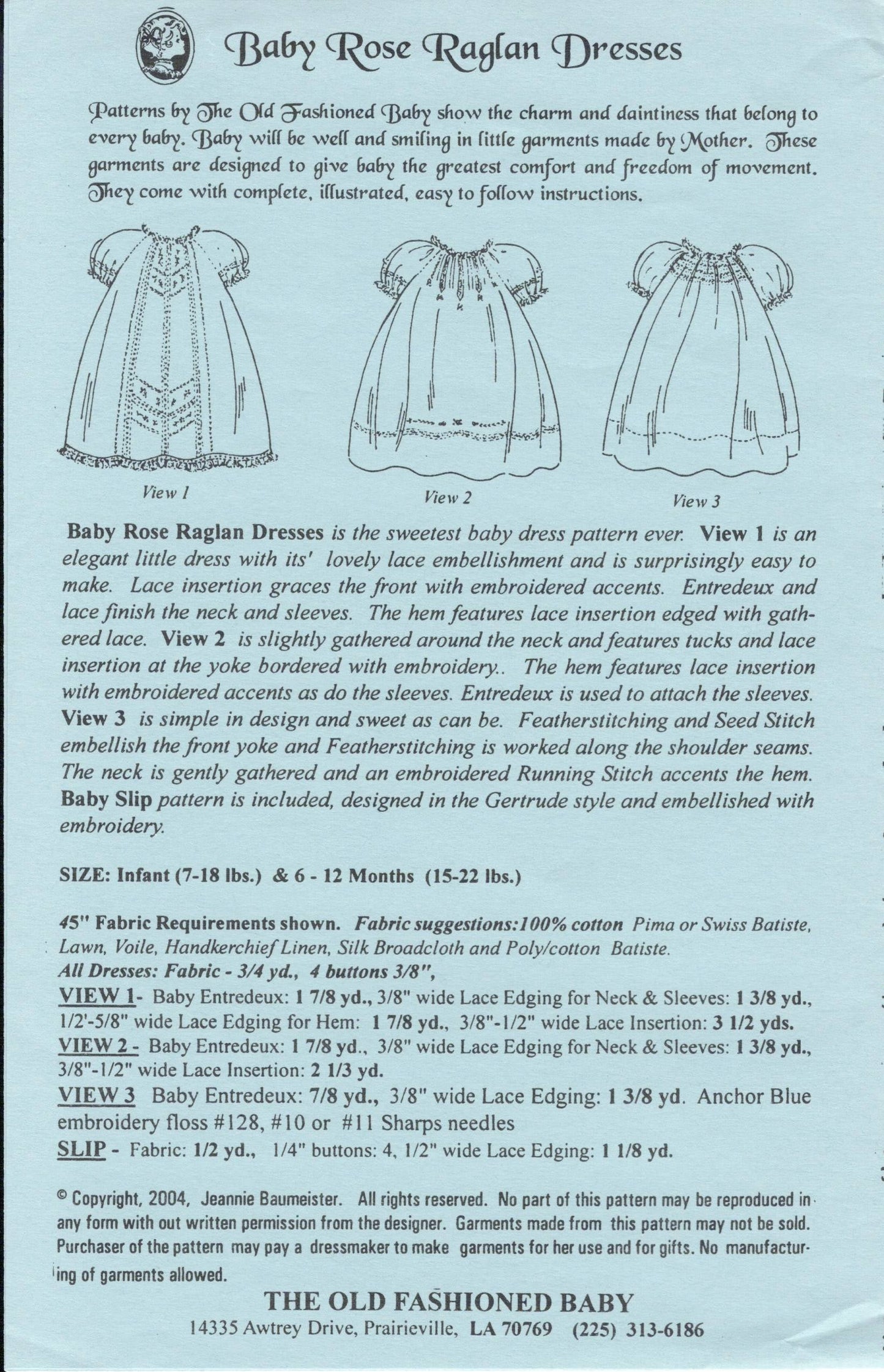 The Old Fashioned Baby - Baby Rose Raglan Dress