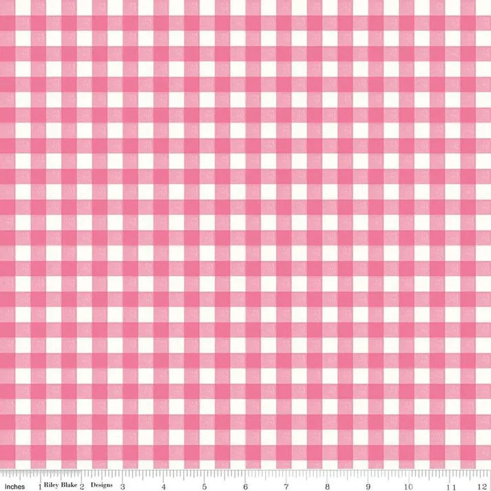 Riley Blake Quilting Cotton-Bluegrass Charm-Pink Check