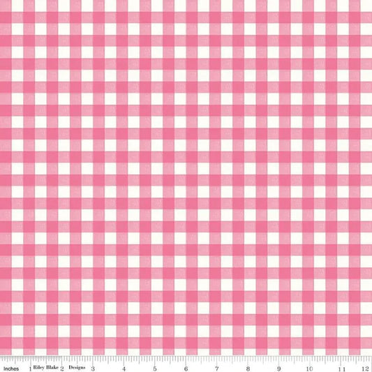 Riley Blake Quilting Cotton-Bluegrass Charm-Pink Check