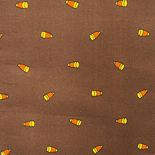 Fabric Finders Print #2479-Brown Candy Corns