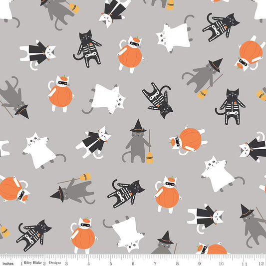 Riley Blake Quilting Cotton-Hey Bootiful-Pattern C13130-Gray