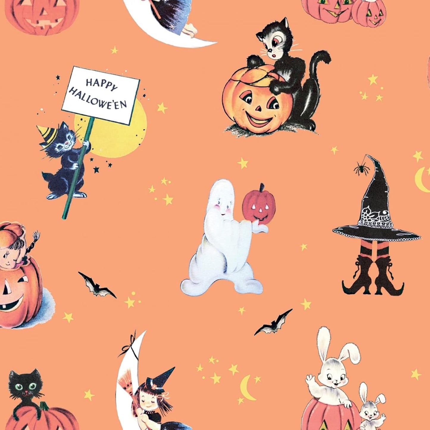 Riley Blake Quilting Cotton-Fright Delight-Pattern C13230-Orange