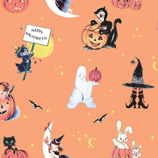 Riley Blake Quilting Cotton-Fright Delight-Pattern C13230-Orange