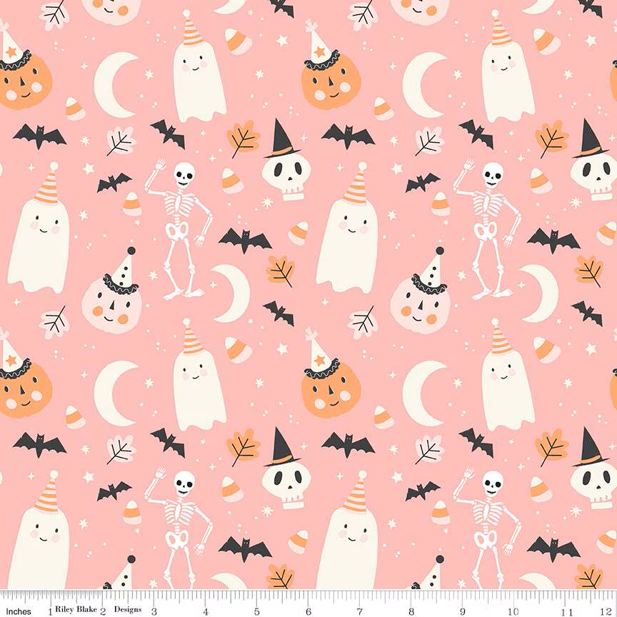 Riley Blake Quilting Cotton-Hey Pumpkin C16030-Pink