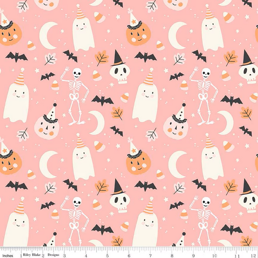 Riley Blake Quilting Cotton-Hey Pumpkin C16030-Pink