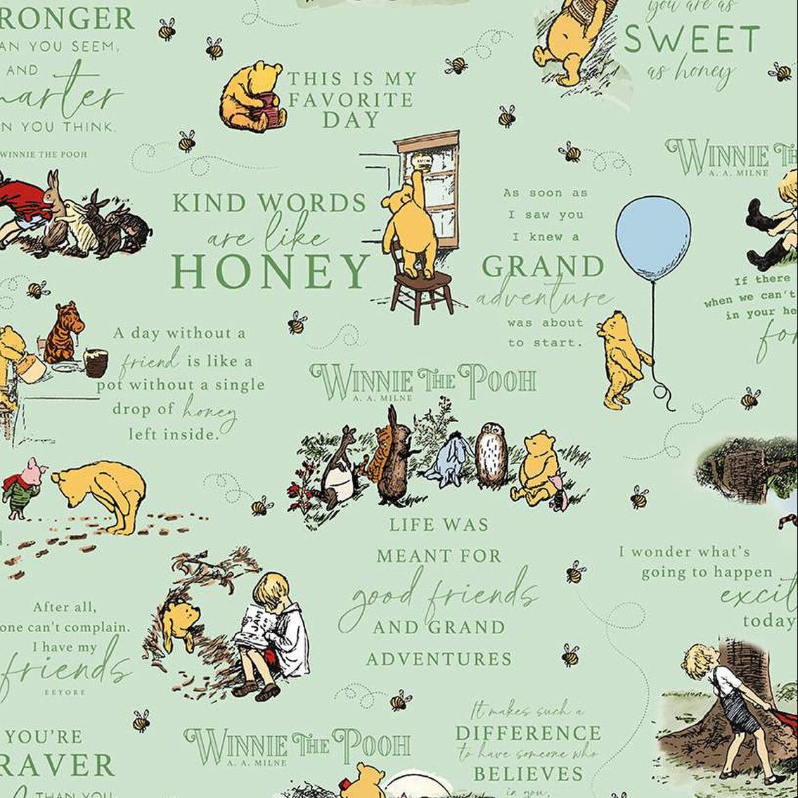 Riley Blake-Winnie the Pooh-Green
