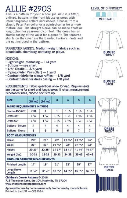 Children's Corner Patterns - Allie