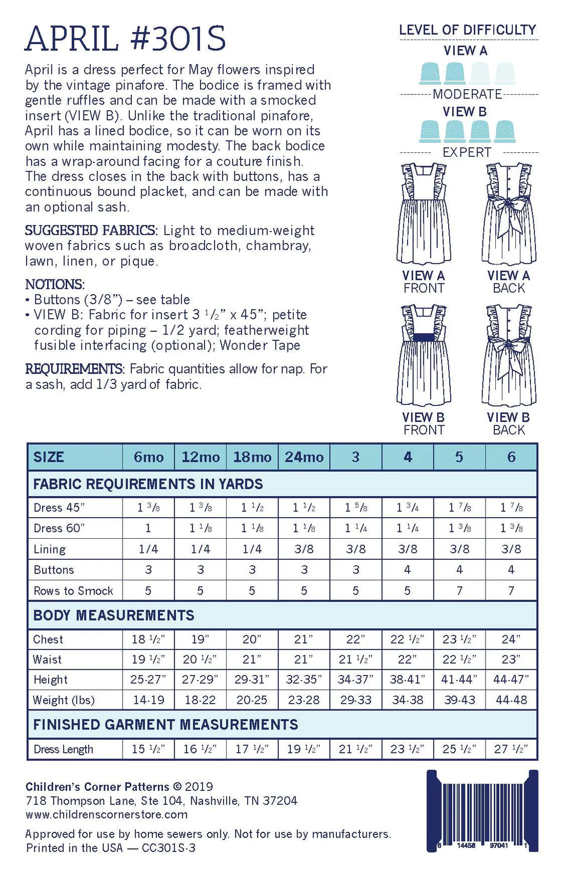 Children's Corner Patterns - April
