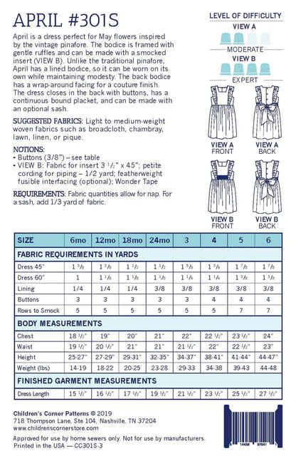 Children's Corner Patterns - April