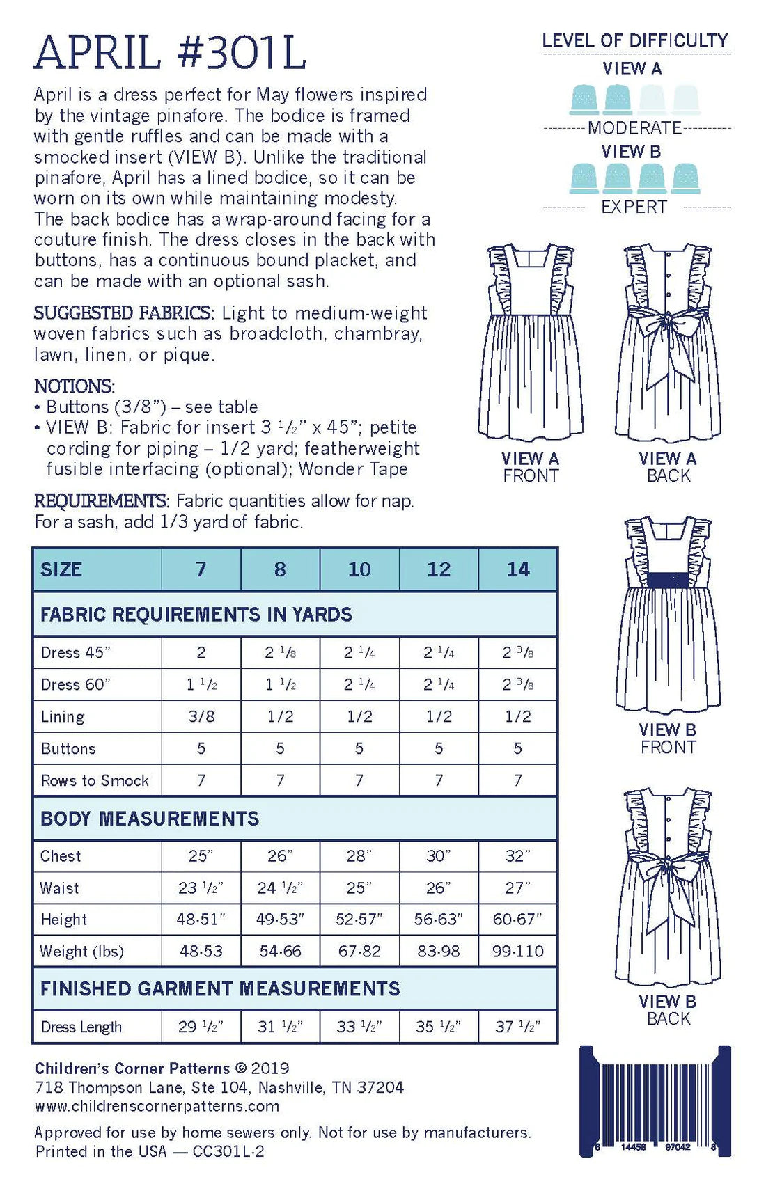 Children's Corner Patterns - April