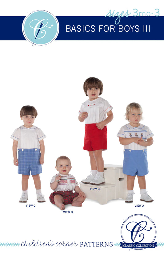 Children's Corner Patterns - Basics for Boys III