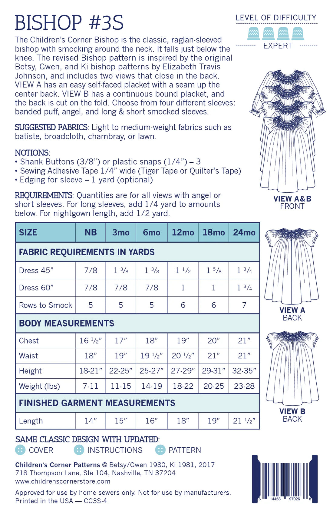 Children's Corner Patterns - Bishop