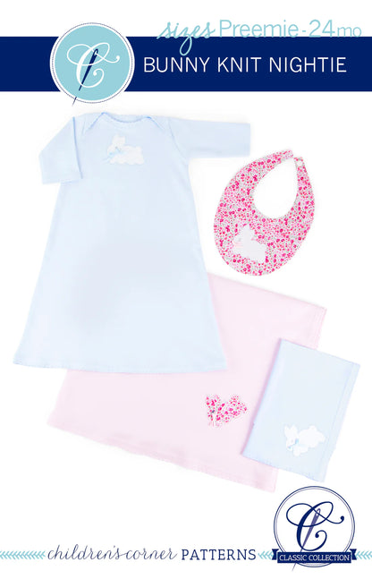 Children's Corner Patterns - Bunny Knit Nightie