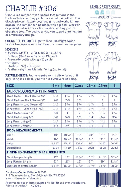 Children's Corner Patterns - Charlie