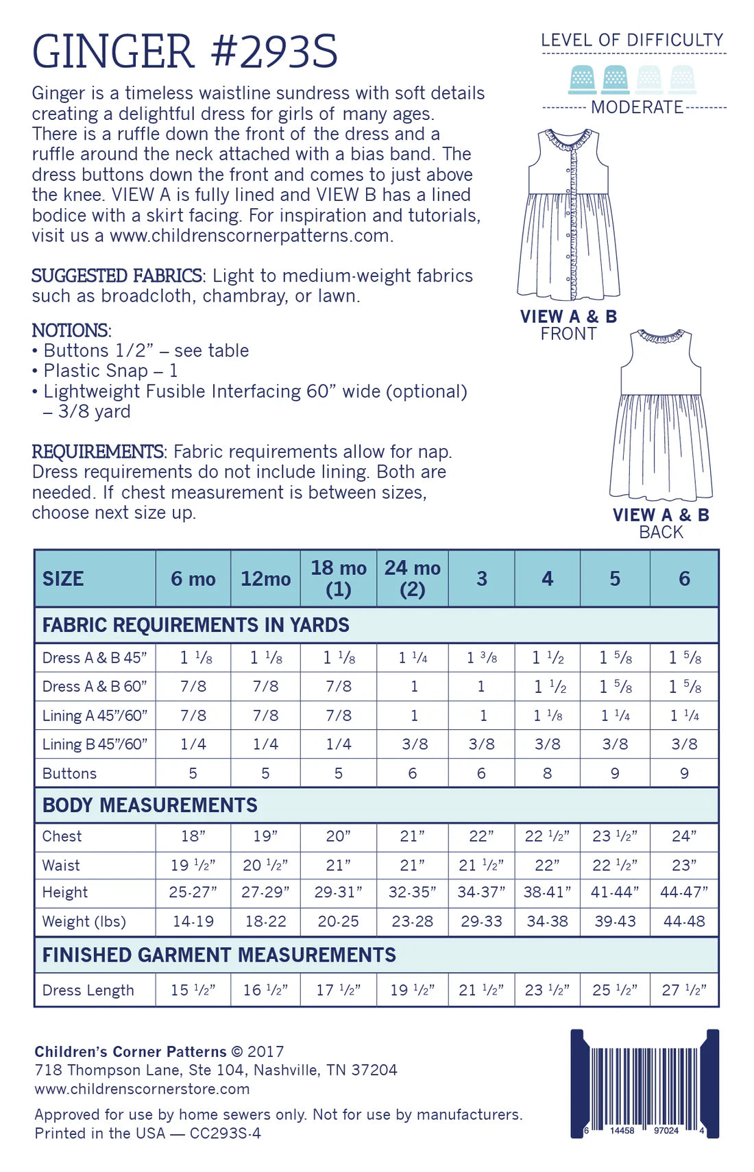 Children's Corner Patterns - Ginger