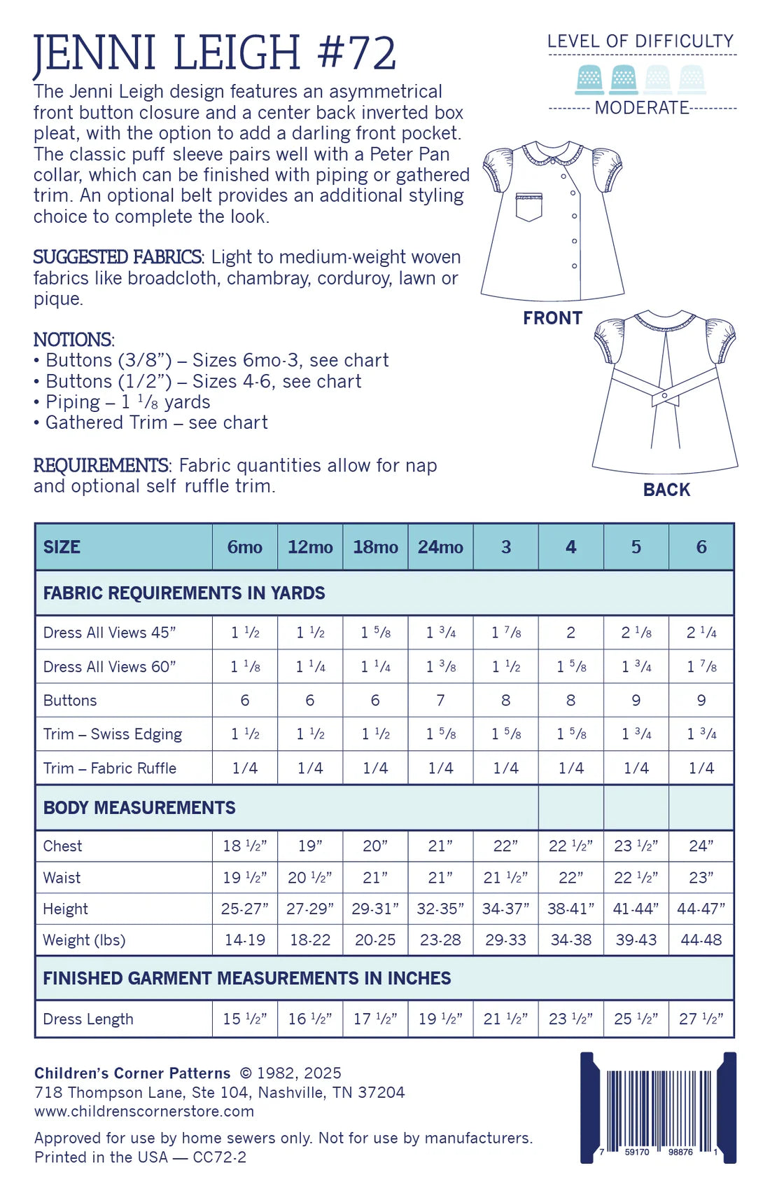Children's Corner Patterns - Jenni Leigh
