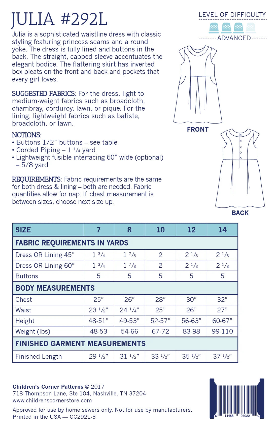 Children's Corner Patterns - Julia