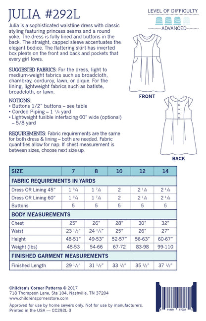 Children's Corner Patterns - Julia
