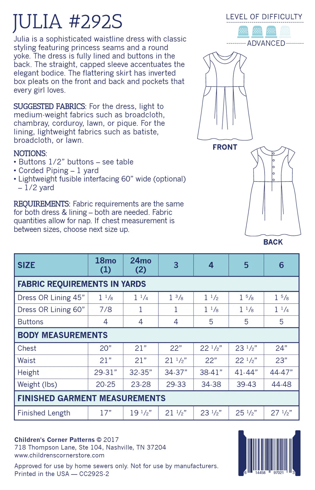 Children's Corner Patterns - Julia