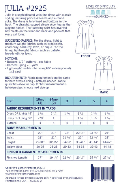 Children's Corner Patterns - Julia