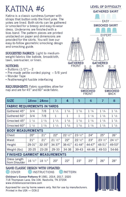 Children's Corner Patterns - Katina