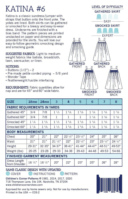 Children's Corner Patterns - Katina